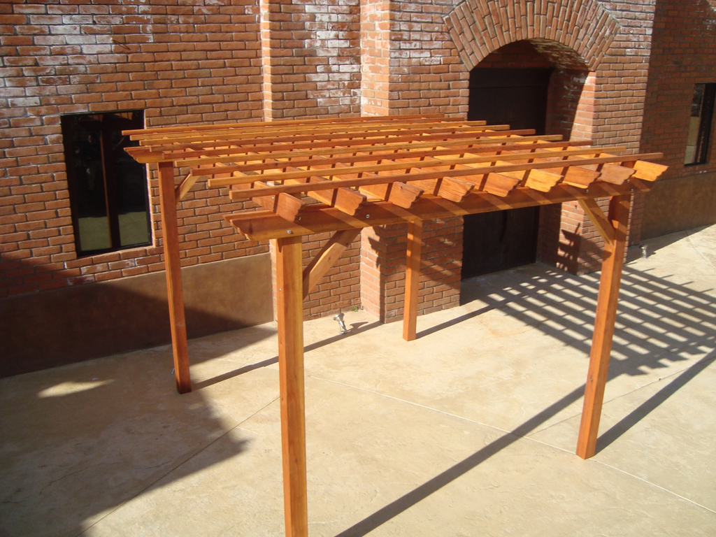 Super Deck Solid Redwood Pergola