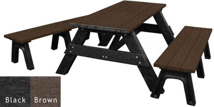 Heirloom Recycled Poly Picnic Suite with Detached Benches