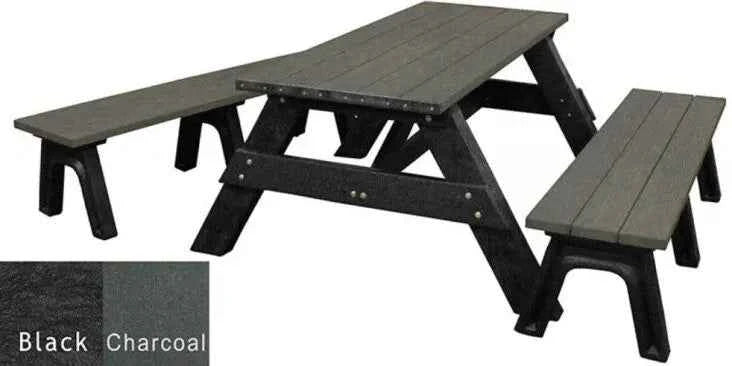 Heirloom Recycled Poly Picnic Suite with Detached Benches