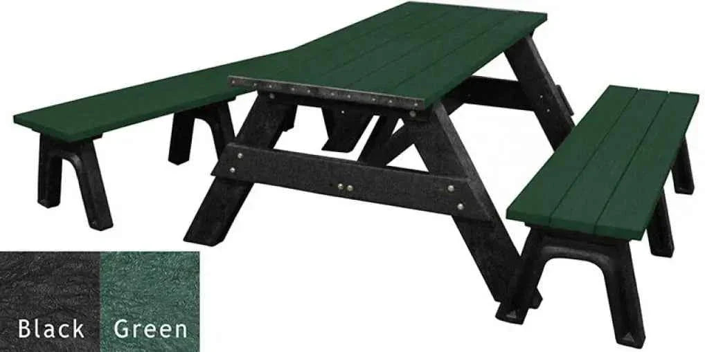 Heirloom Recycled Poly Picnic Suite with Detached Benches