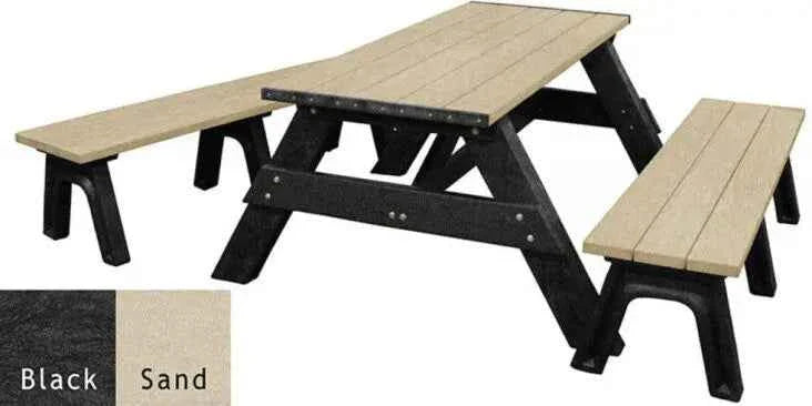 Heirloom Recycled Poly Picnic Suite with Detached Benches