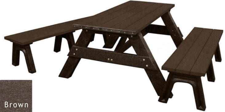 Heirloom Recycled Poly Picnic Suite with Detached Benches