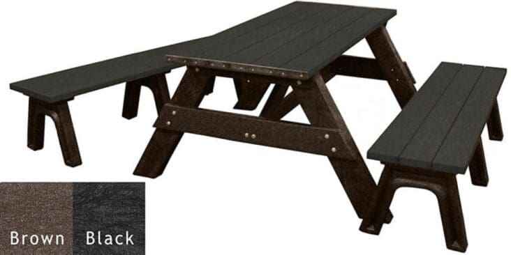Heirloom Recycled Poly Picnic Suite with Detached Benches