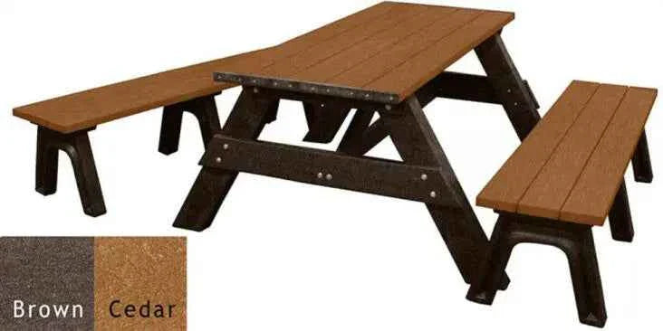 Heirloom Recycled Poly Picnic Suite with Detached Benches