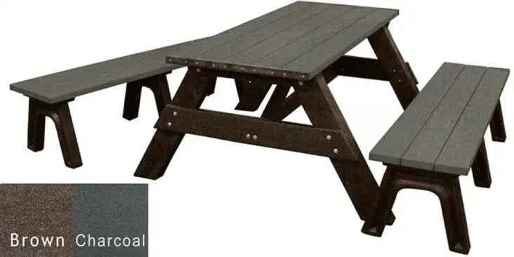 Heirloom Recycled Poly Picnic Suite with Detached Benches