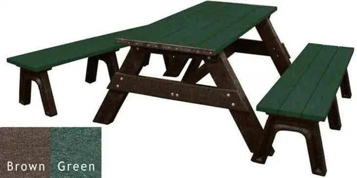 Heirloom Recycled Poly Picnic Suite with Detached Benches