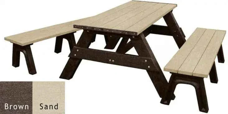 Heirloom Recycled Poly Picnic Suite with Detached Benches