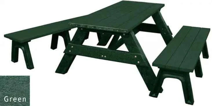 Heirloom Recycled Poly Picnic Suite with Detached Benches