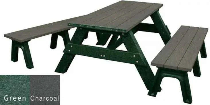 Heirloom Recycled Poly Picnic Suite with Detached Benches