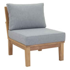 Marina 9-Piece Teak Outdoor Lounge Set by Modway