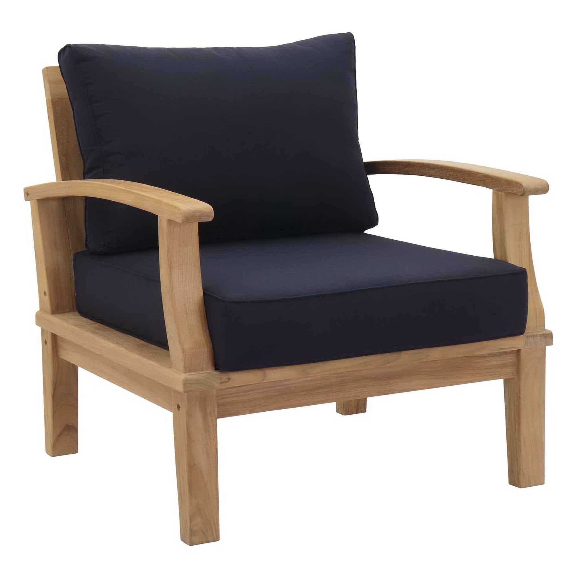 Marina 9-Piece Teak Outdoor Lounge Set by Modway
