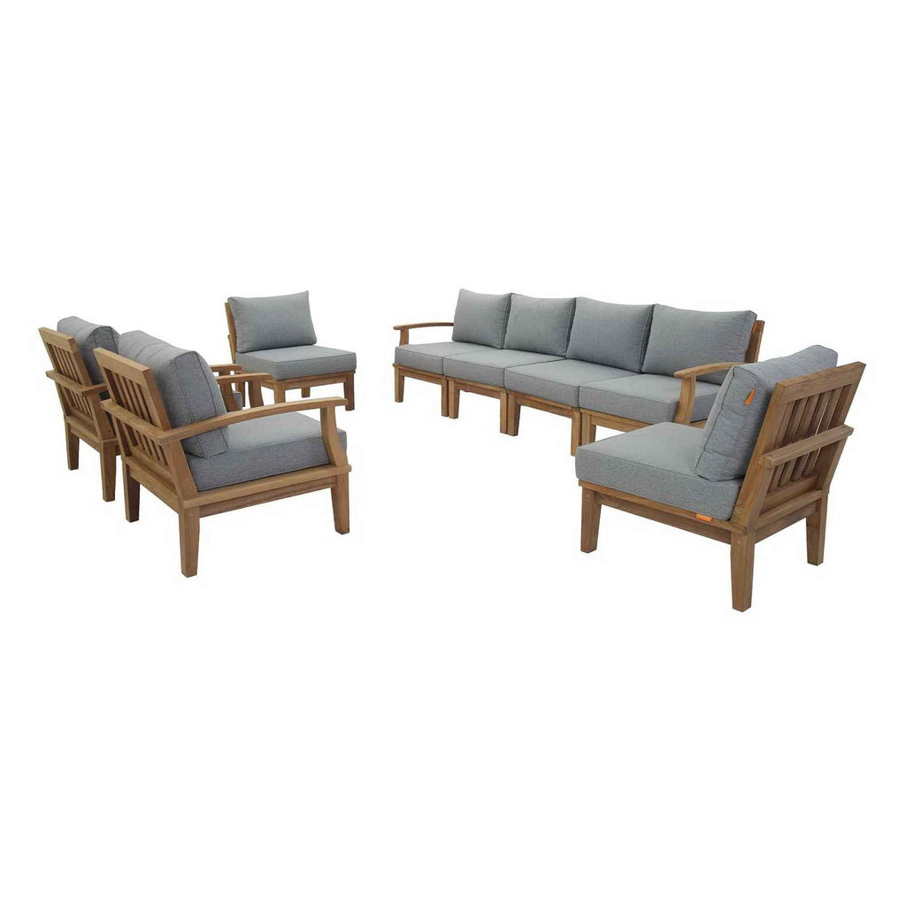 Marina 8-Piece Solid Teak Outdoor Sectional Set