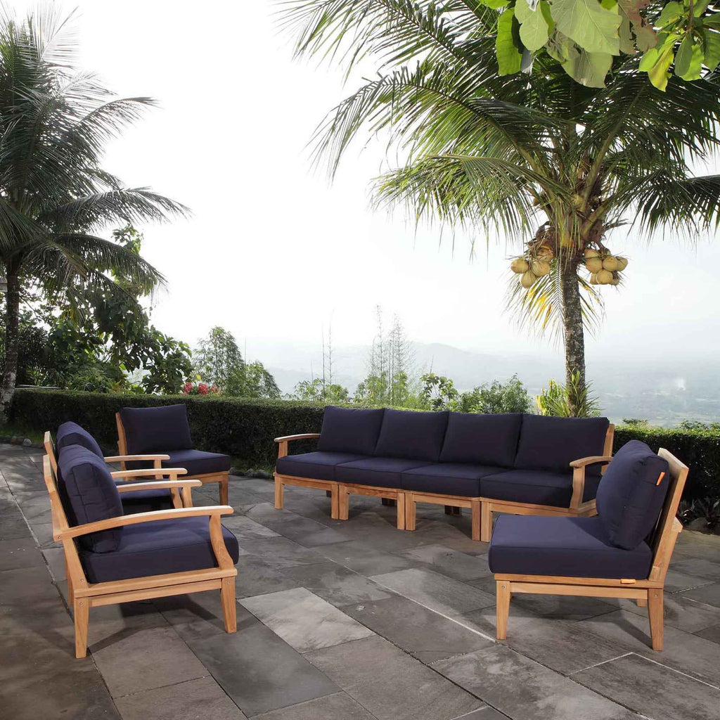 Marina 8-Piece Solid Teak Outdoor Sectional Set