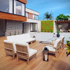Marina 8-Piece Solid Teak Outdoor Sectional Set