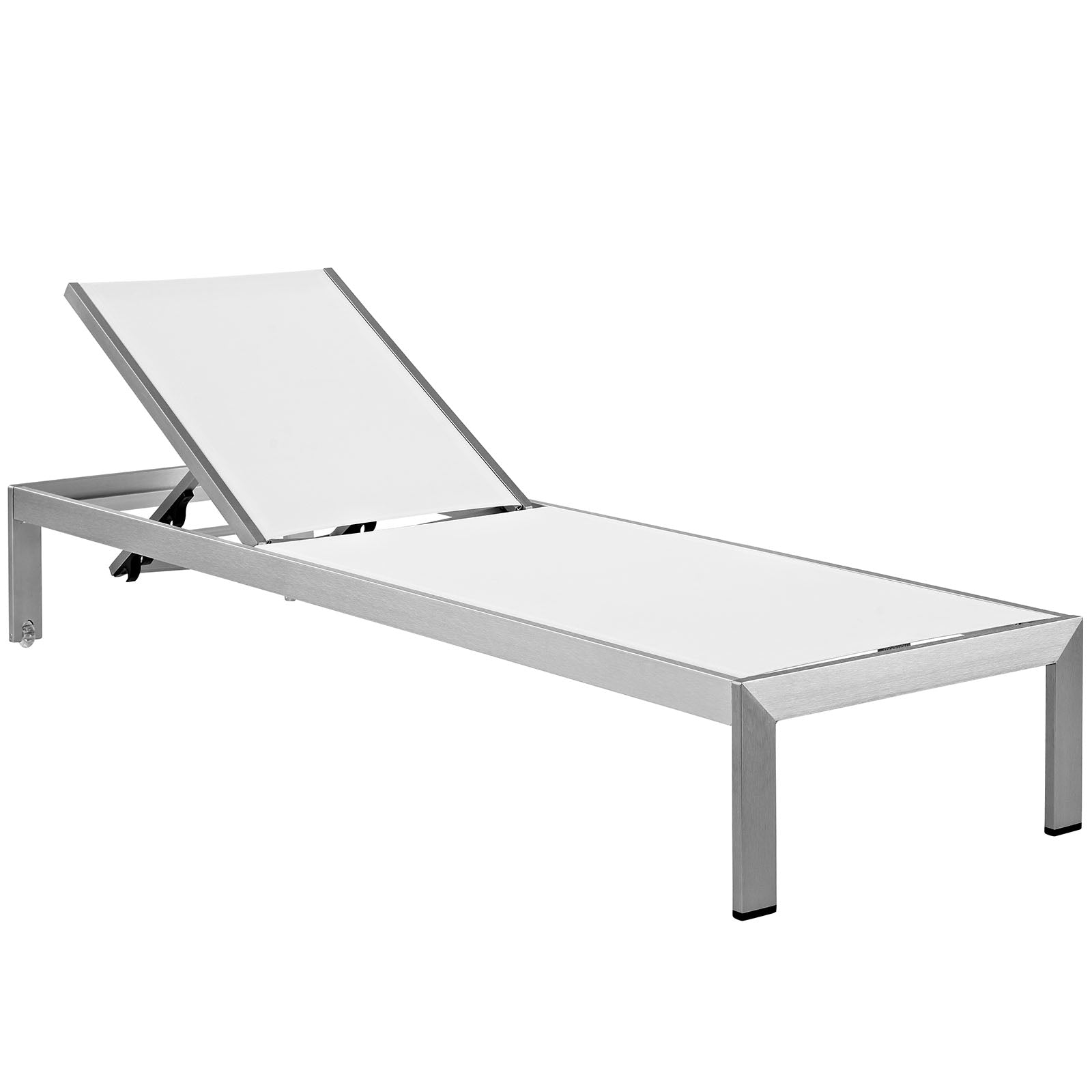 Modway Shore 6-Piece Aluminum Outdoor Chaise Lounge Set