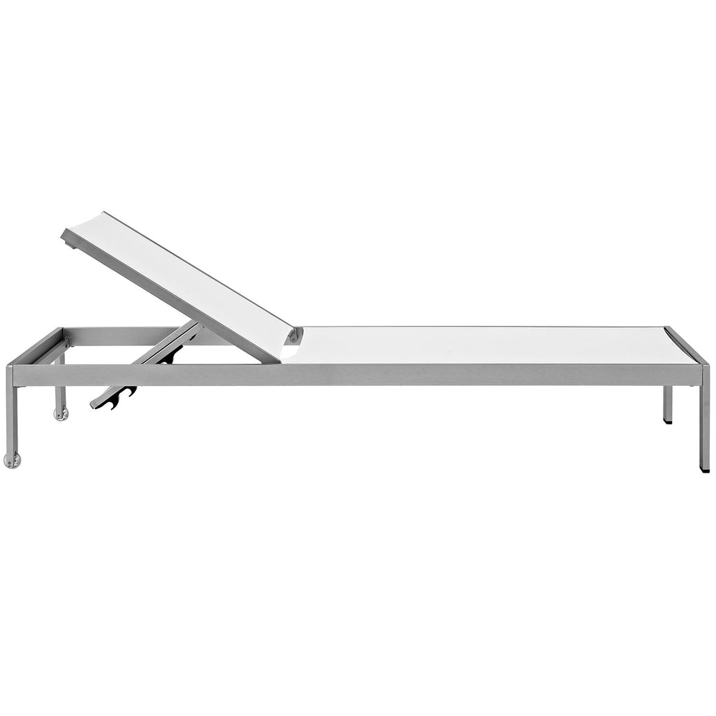 Modway Shore 6-Piece Aluminum Outdoor Chaise Lounge Set