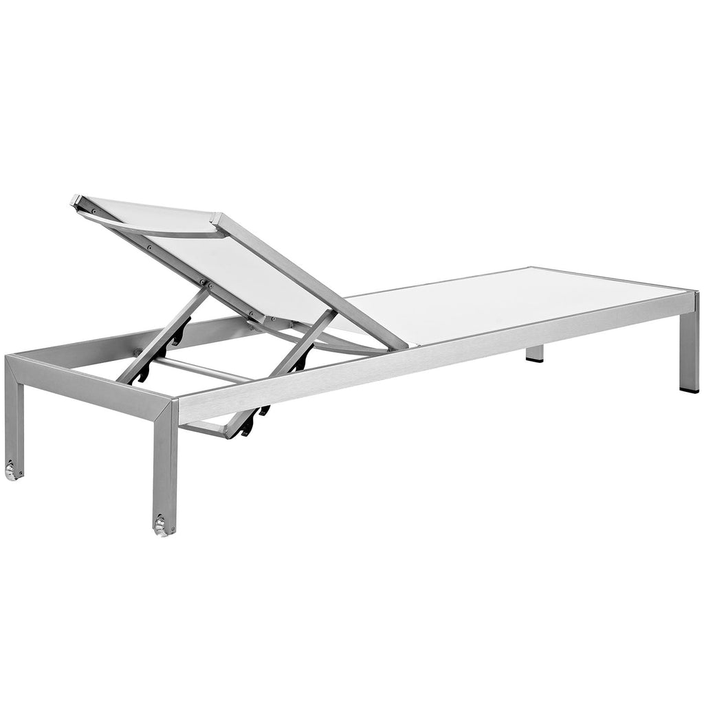 Modway Shore 6-Piece Aluminum Outdoor Chaise Lounge Set