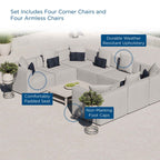 Saybrook 8-Piece Outdoor Upholstered Sectional Sofa
