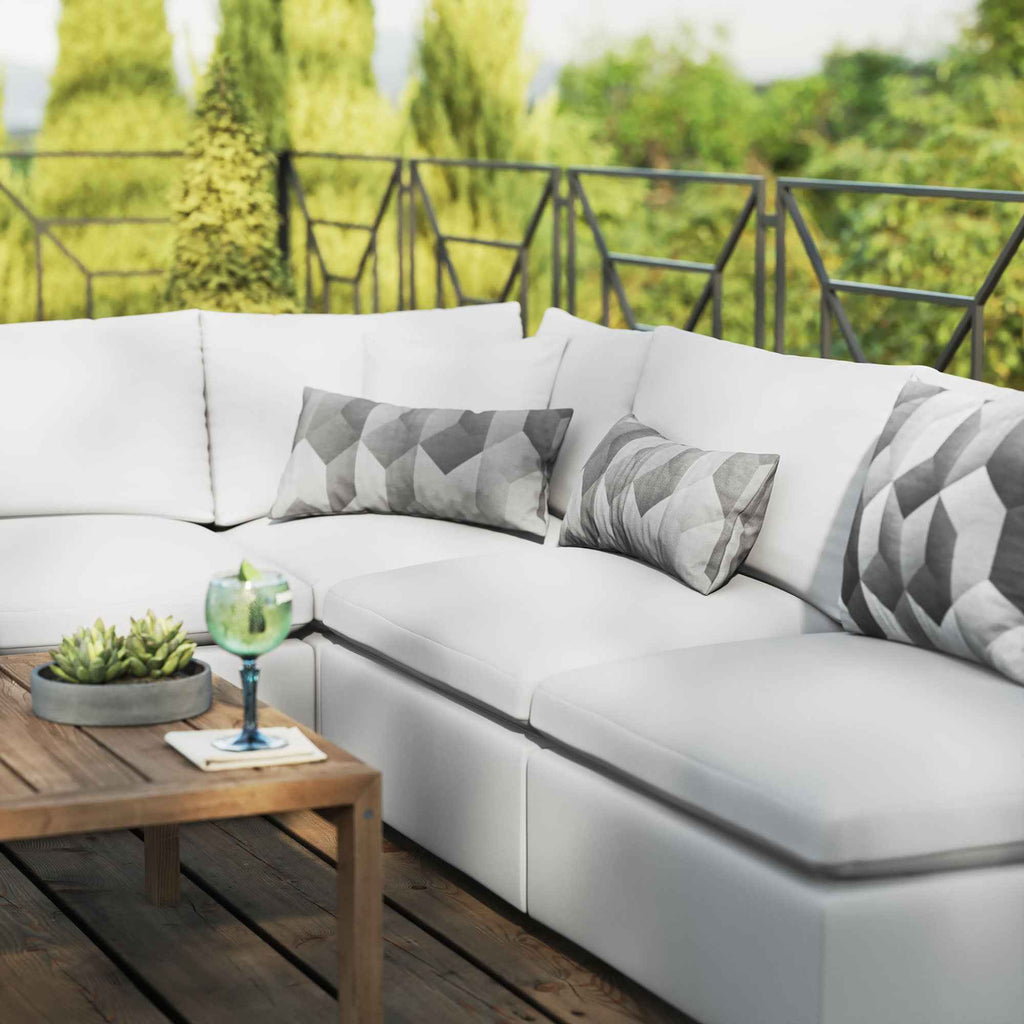 Modway 5-Piece Modular Outdoor Sectional Sofa