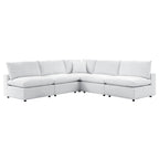 Commix 5-Piece Outdoor Sectional Sofa in Sunbrella® White