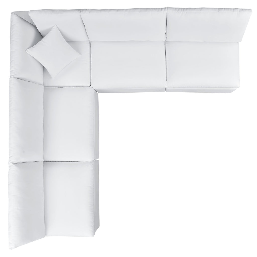 Commix 5-Piece Outdoor Sectional Sofa in Sunbrella® White