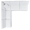 Commix 5-Piece Outdoor Sectional Sofa in Sunbrella® White