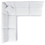 Commix 5-Piece Outdoor Sectional Sofa in Sunbrella® White