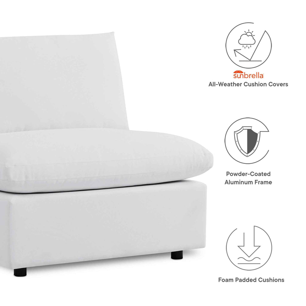 Commix 5-Piece Outdoor Sectional Sofa in Sunbrella® White