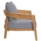 Modway Brisbane 3-Piece Grey Teak Outdoor Conversation Set