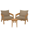 Brisbane Teak 3-Piece Outdoor Patio Set by Modway