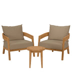 Brisbane Teak 3-Piece Outdoor Patio Set by Modway