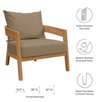 Brisbane Teak 3-Piece Outdoor Patio Set by Modway