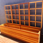 San Laura Solid Redwood Planter with Integrated Trellis