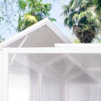 Artisanal Wooden Lean-To Walk-In Greenhouse (104" x 98")
