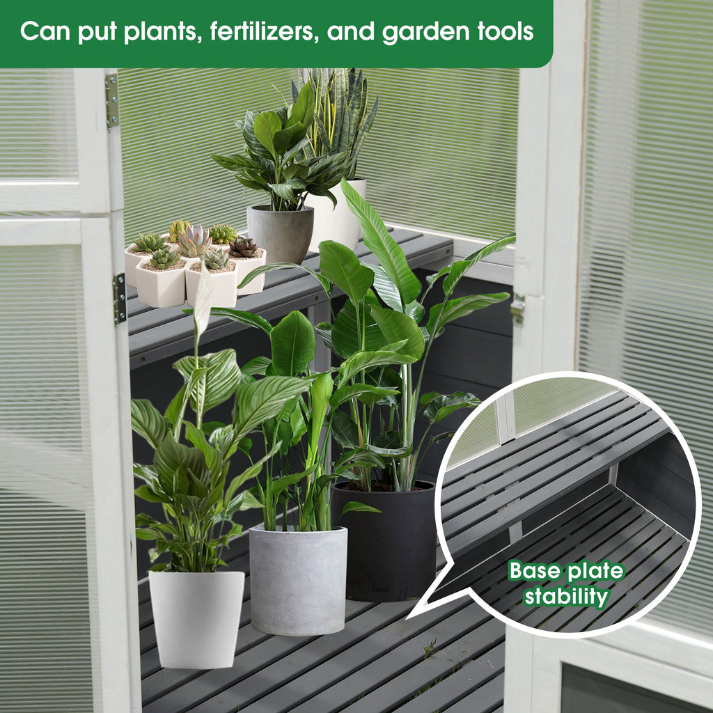 The Heirloom Solid Pine Walk-In Greenhouse - 76'' x 48''
