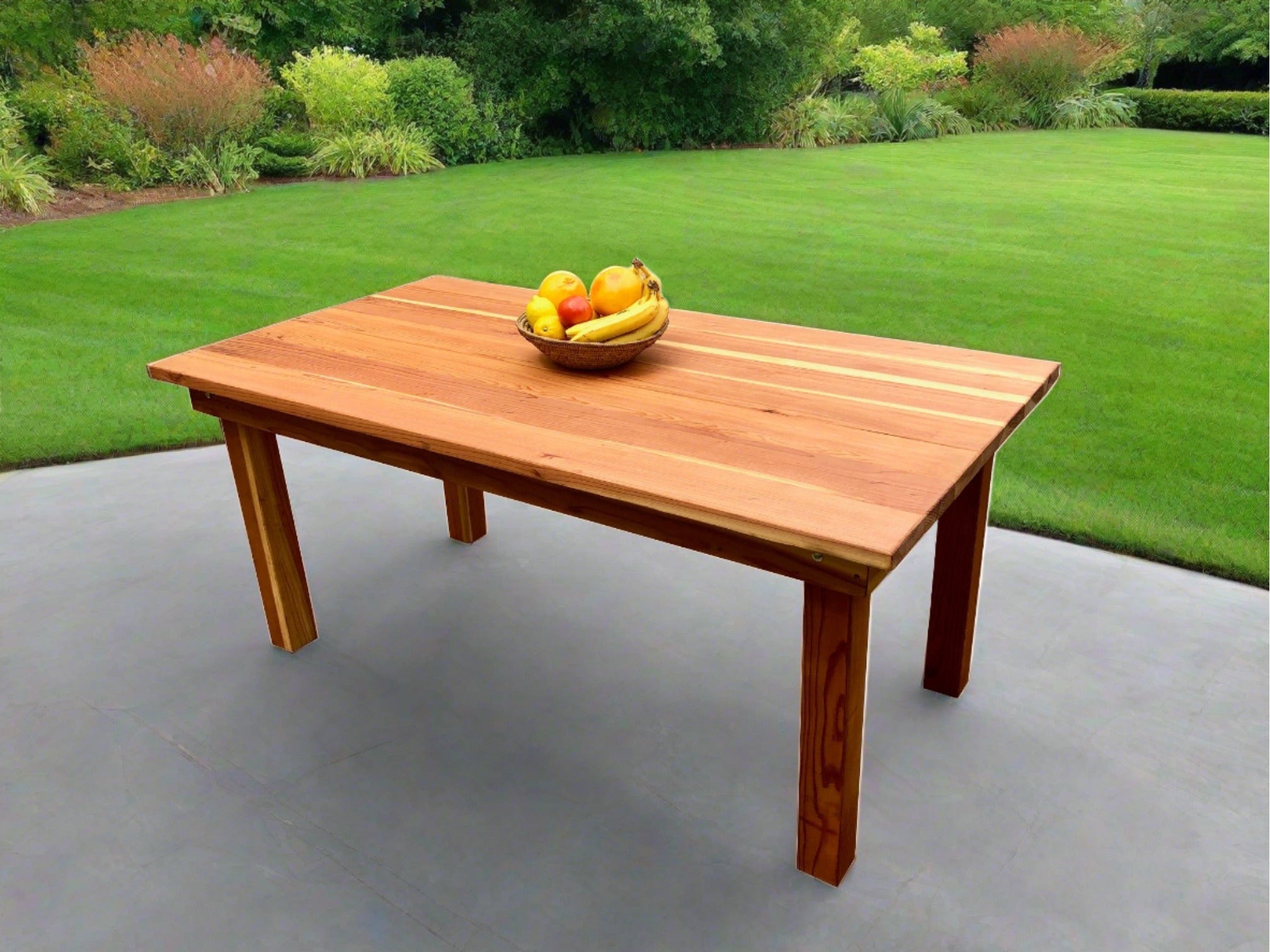 Artisan Farmhouse Solid Redwood Dining Table