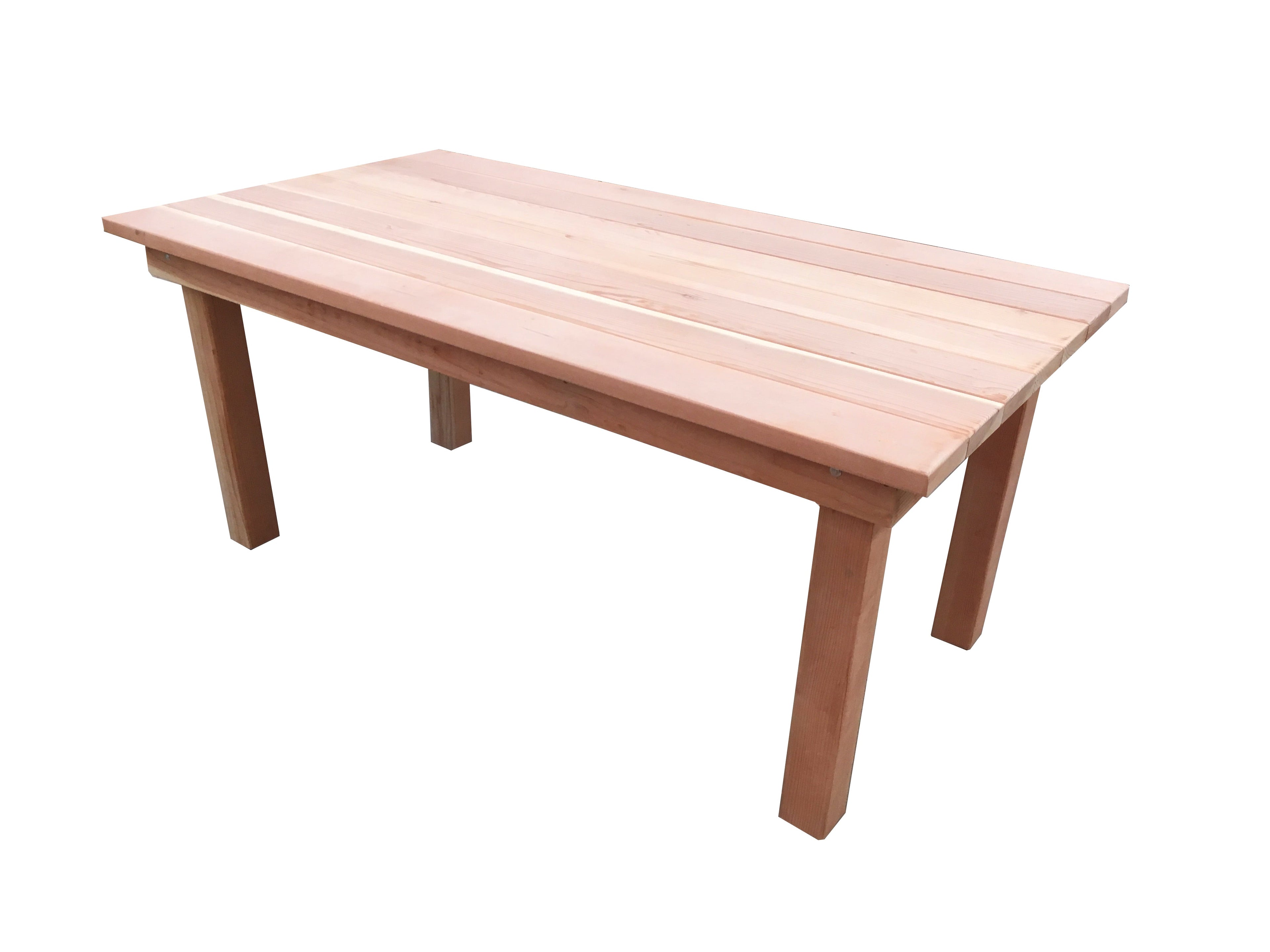 Artisan Farmhouse Solid Redwood Dining Table