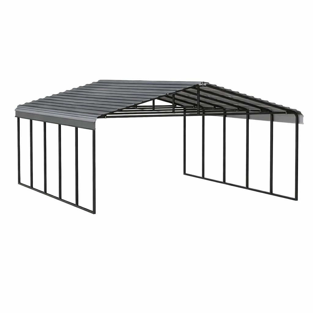 Estate Series Galvanized Steel Carport, 20X24X9
