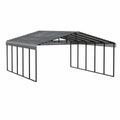 Estate Series Galvanized Steel Carport, 20X24X9