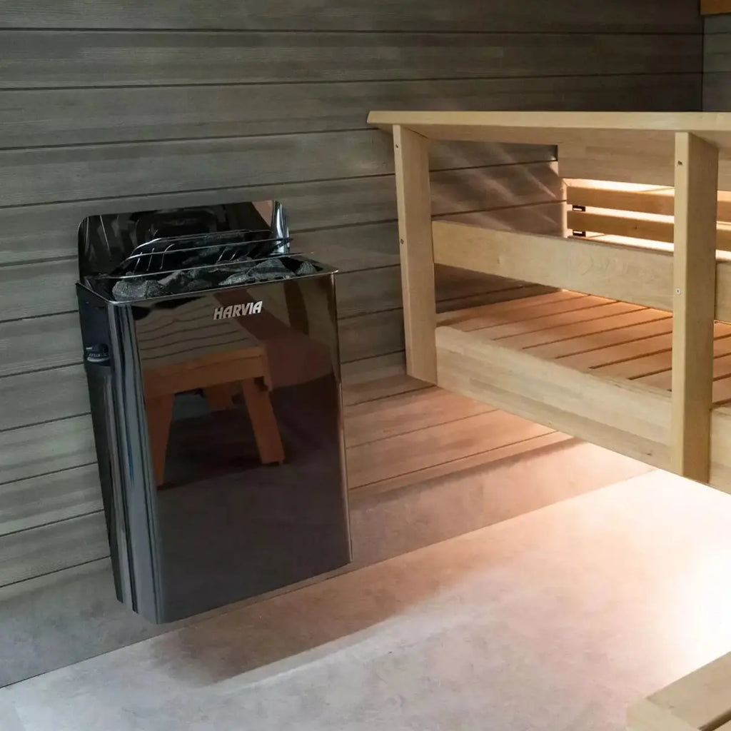 Harvia Wall Sauna Heater 6KW with Built-In Controls - Finnish Sauna Builders