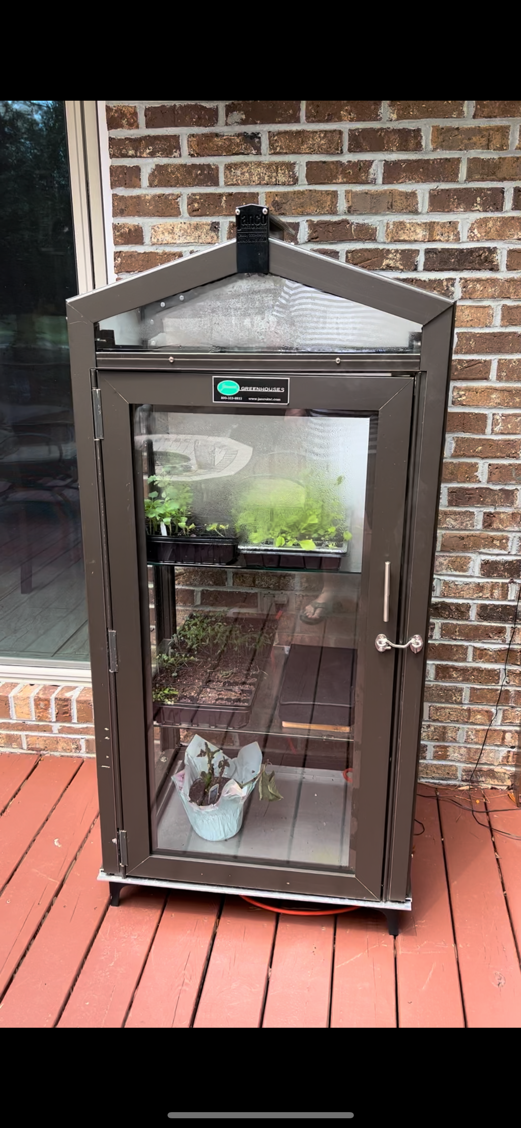 Janco Garden Curio Greenhouse Cabinet