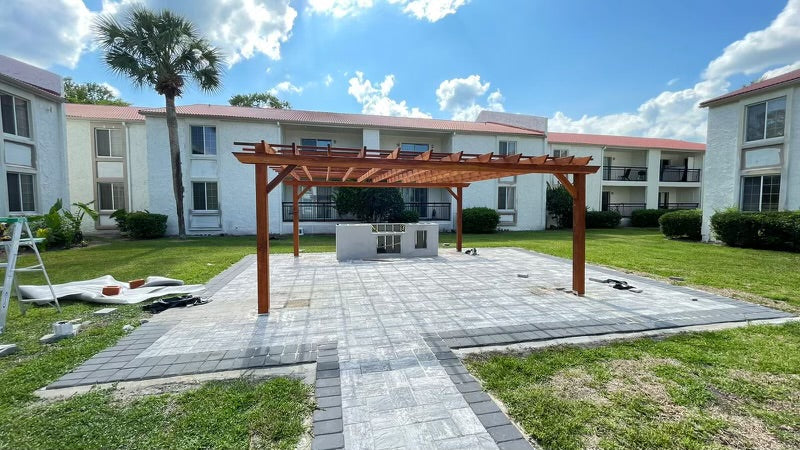 Super Deck Solid Redwood Pergola