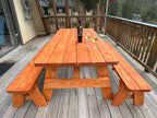 Best Redwood Super Deck Picnic Table