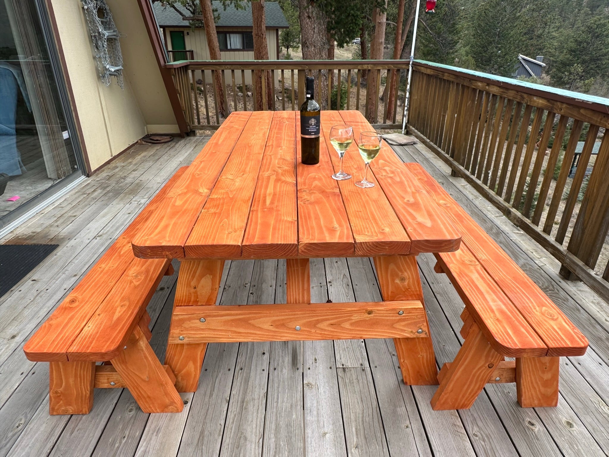 Best Redwood Super Deck Picnic Table