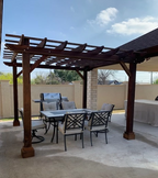 Super Deck Solid Redwood Pergola