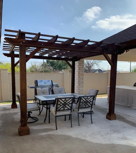 Super Deck Solid Redwood Pergola