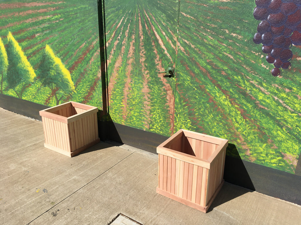 San Clemente Tapered Solid Wood Planter