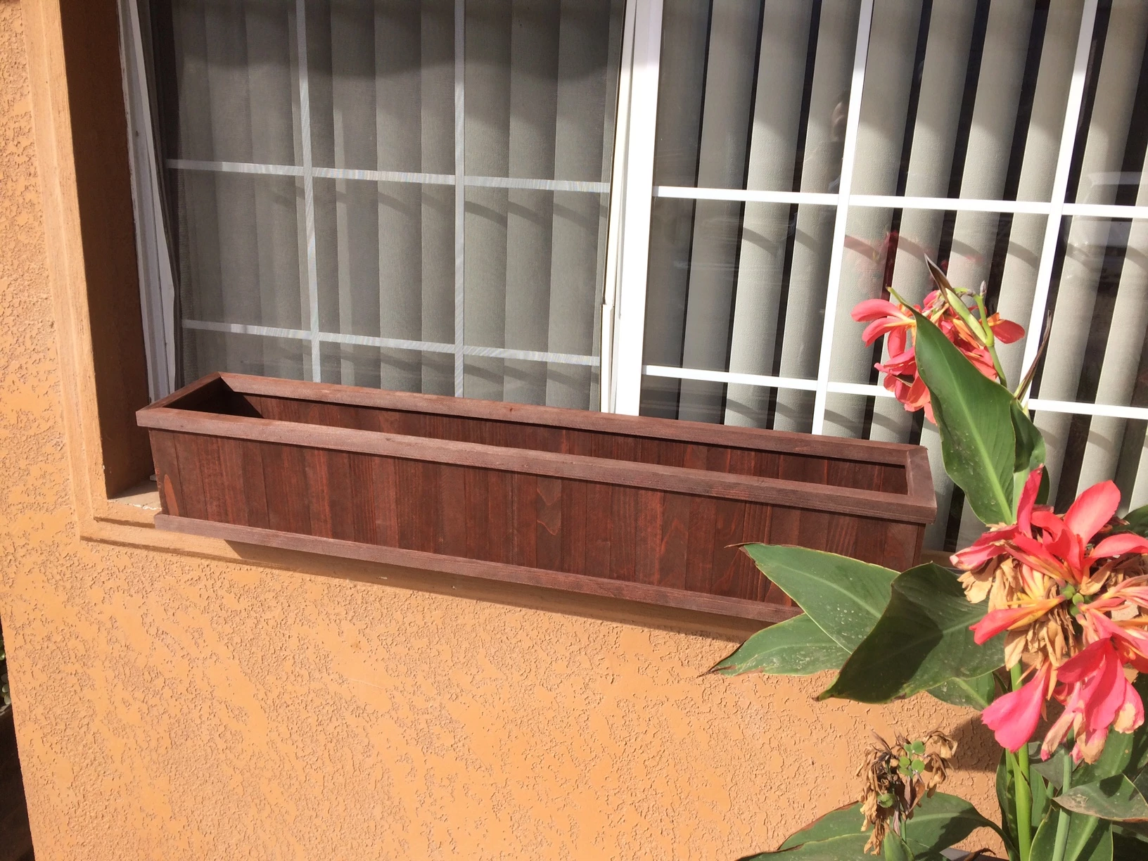 Handcrafted Redwood Window Box
