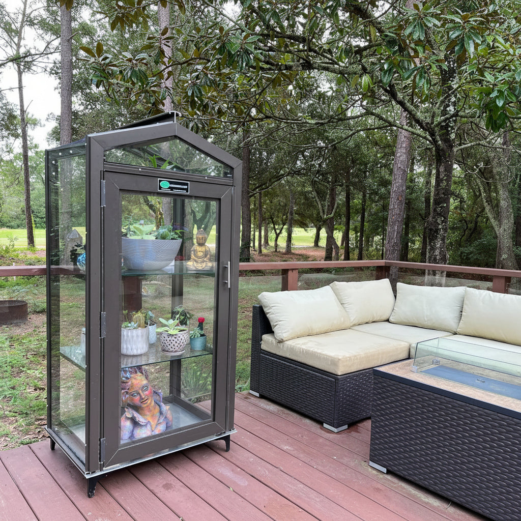 Janco Garden Curio Greenhouse Cabinet