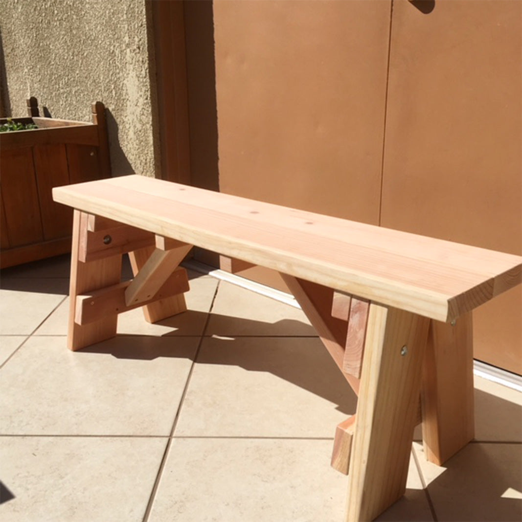 Best Redwood Handcrafted Solid Redwood Picnic Bench